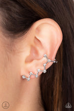 Load image into Gallery viewer, Clamoring Constellations - White and Silver Earrings- Paparazzi Accessories