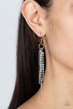 Load image into Gallery viewer, Swing Dance Dazzle - White and Silver Earrings- Paparazzi Accessories