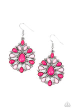 Load image into Gallery viewer, Lively Luncheon - Pink and Silver Earrings- Paparazzi Accessories