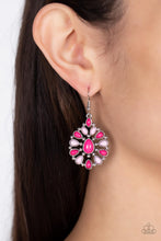 Load image into Gallery viewer, Lively Luncheon - Pink and Silver Earrings- Paparazzi Accessories