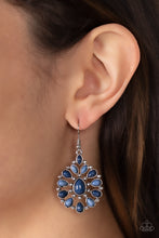 Load image into Gallery viewer, Lively Luncheon - Blue and Silver Earrings- Paparazzi Accessories