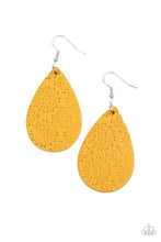 Load image into Gallery viewer, Stylishly Subtropical - Yellow and Silver Earrings- Paparazzi Accessories