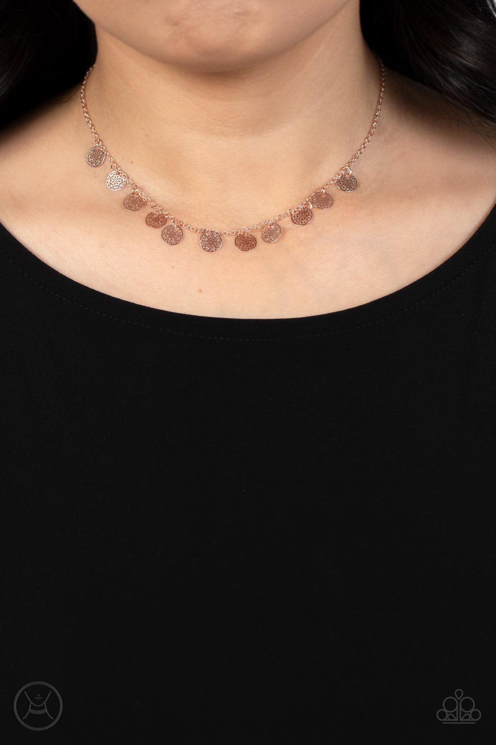 On My CHIME - Rose Gold Necklace- Paparazzi Accessories