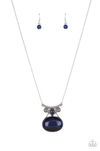 One DAYDREAM At A Time - Blue and Silver Necklace- Paparazzi Accessories