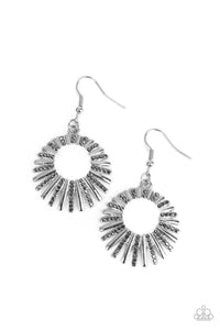 Rebel Resplendence - Silver Earrings- Paparazzi Accessories