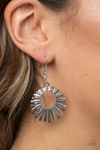 Rebel Resplendence - Silver Earrings- Paparazzi Accessories