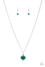Load image into Gallery viewer, Gracefully Gemstone - Green and Silver Necklace- Paparazzi Accessories