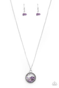 Gemstone Guru - Purple and Silver Necklace- Paparazzi Accessories
