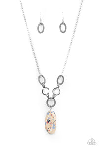 Mystical Mineral - Multicolored and Silver Necklace- Paparazzi Accessories