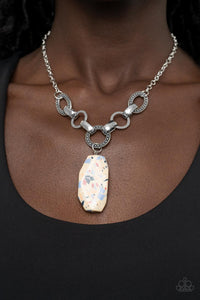 Mystical Mineral - Multicolored and Silver Necklace- Paparazzi Accessories