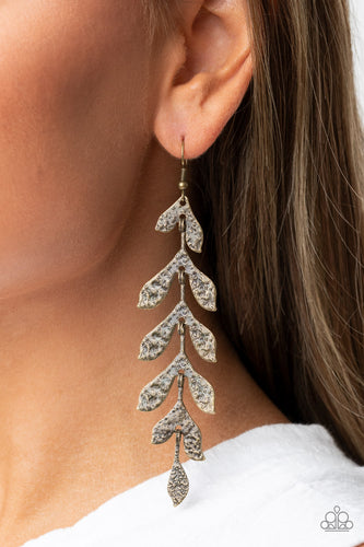 Lead From the FROND - Brass Earrings- Paparazzi Accessories