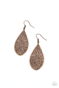 Vineyard Vanity - Copper Earrings- Paparazzi Accessories