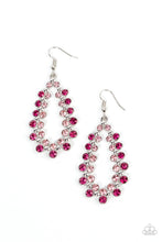 Load image into Gallery viewer, Its About to GLOW Down - Pink and Silver Earrings- Paparazzi Accessories