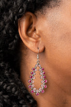 Load image into Gallery viewer, Its About to GLOW Down - Pink and Silver Earrings- Paparazzi Accessories