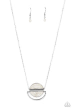 Load image into Gallery viewer, Ethereal Eclipse - White and Silver Necklace- Paparazzi Accessories