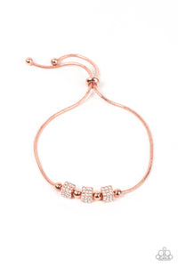 Roll Out the Radiance - White and Copper Bracelet- Paparazzi Accessories