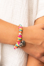 Load image into Gallery viewer, Love You to Pieces - Multicolored Silver Bracelet- Paparazzi Accessories