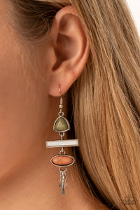 Adventurously Artisan - Multicolored Silver Earrings- Paparazzi Accessories