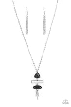 Load image into Gallery viewer, Artisan Eden - Black and Silver Necklace- Paparazzi Accessories