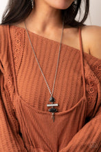 Load image into Gallery viewer, Artisan Eden - Black and Silver Necklace- Paparazzi Accessories