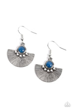 Load image into Gallery viewer, Manifesting Magic - Blue and Silver Earrings- Paparazzi Accessories