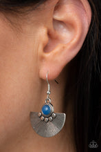 Load image into Gallery viewer, Manifesting Magic - Blue and Silver Earrings- Paparazzi Accessories