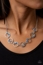 Load image into Gallery viewer, Blissfully Bubbly - Blue and Silver Necklace- Paparazzi Accessories