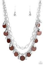 Load image into Gallery viewer, Beachfront Fabulous - Brown and Silver Necklace- Paparazzi Accessories