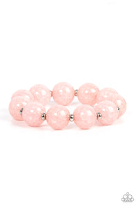 Arctic Affluence - Pink and Silver Bracelet- Paparazzi Accessories