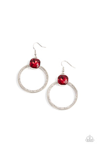 Cheers to Happily Ever After - Red and Silver Earrings- Paparazzi Accessories