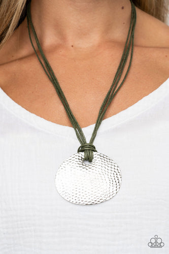 Rural Reflex - Green and Silver Necklace- Paparazzi Accessories