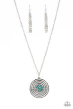 Load image into Gallery viewer, Targeted Tranquility - Blue and Silver Necklace- Paparazzi Accessories