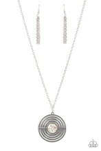 Load image into Gallery viewer, Targeted Tranquility - White and Silver Necklace- Paparazzi Accessories
