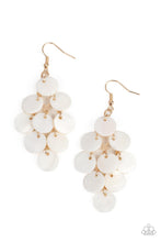 Load image into Gallery viewer, Tropical Tryst - White and Gold Earrings- Paparazzi Accessories