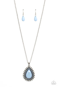 DROPLET Like Its Hot - Blue and Silver Necklace- Paparazzi Accessories