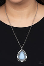 Load image into Gallery viewer, DROPLET Like Its Hot - Blue and Silver Necklace- Paparazzi Accessories