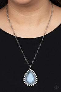 DROPLET Like Its Hot - Blue and Silver Necklace- Paparazzi Accessories