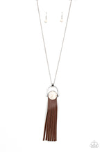 Load image into Gallery viewer, Winslow Wanderer - White and Brown Necklace- Paparazzi Accessories