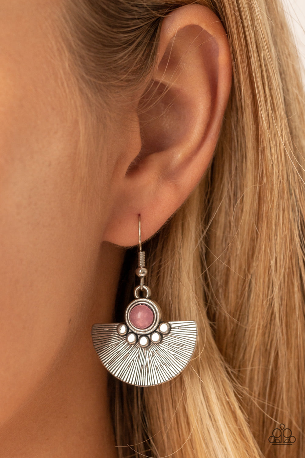 Manifesting Magic - Pink and Silver Earrings- Paparazzi Accessories