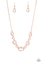 Load image into Gallery viewer, The Only Game in Town - White and Rose Gold Necklace- Paparazzi Accessories