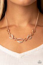 Load image into Gallery viewer, The Only Game in Town - White and Rose Gold Necklace- Paparazzi Accessories