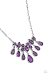 Exceptionally Ethereal - Purple and Silver Necklace- Paparazzi Accessories