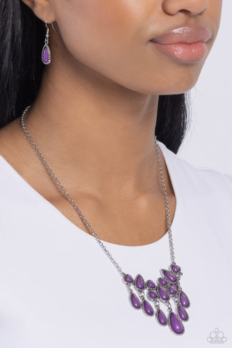 Exceptionally Ethereal - Purple and Silver Necklace- Paparazzi Accessories