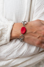 Load image into Gallery viewer, Hola, SONORA - Red and Silver Bracelet- Paparazzi Accessories