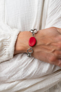 Hola, SONORA - Red and Silver Bracelet- Paparazzi Accessories