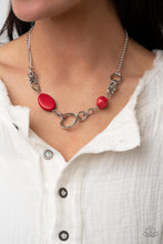 Load image into Gallery viewer, Sonoran Solo - Red and Silver Necklace- Paparazzi Accessoires