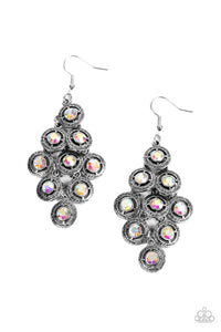 Constellation Cruise - Multicolored Silver Earrings- Paparazzi Accessories