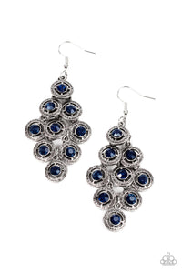 Constellation Cruise - Blue and Silver Earrings- Paparazzi Accessories