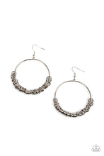 Load image into Gallery viewer, Retro Ringleader - Silver Earrings- Paparazzi Accessories