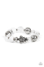 Load image into Gallery viewer, Pretty Persuasion - White and Silver Bracelet- Paparazzi Accessories